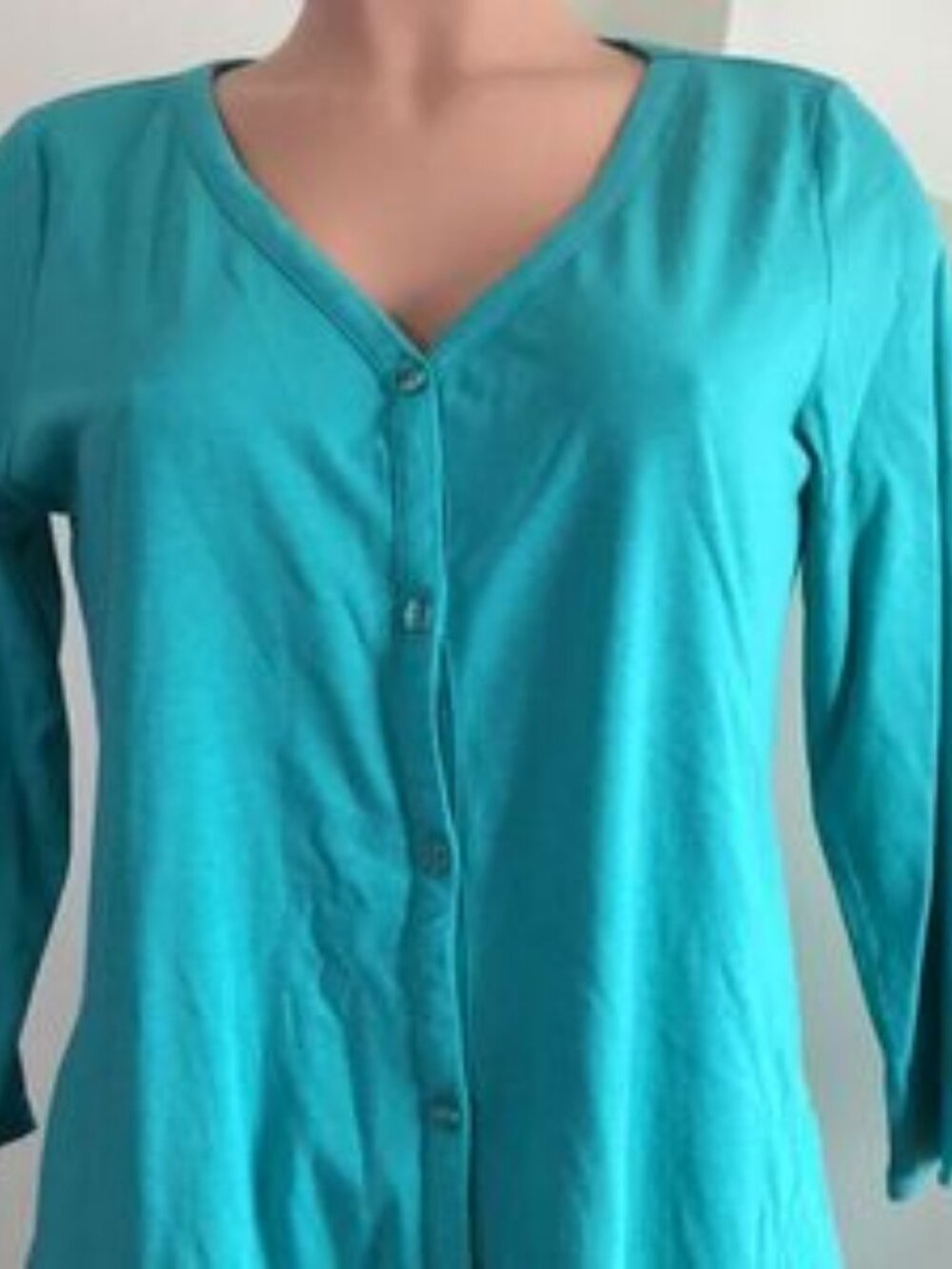 LOGO Principles by Lori Goldstein 3/4 Sleeve Cardigan - Picture 6 of 7